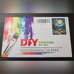 Paint by Number for Adults DIY Canvas Acrylic Painting Kit Rivers & Stars Scene